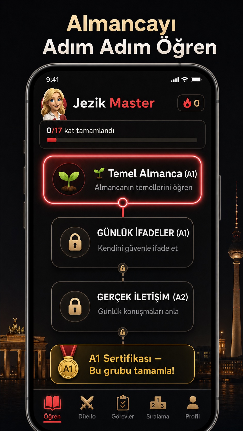 Jezik Master Almanca ekranı